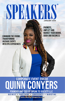 SPEAKERS Magazine January 2025 cover featuring Quinn Conyers